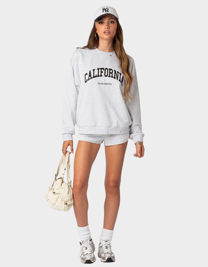 EDIKTED California Girl Shorts GRAY Tillys