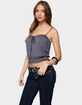 EDIKTED Ripley Tie Front Tank Top image number 2