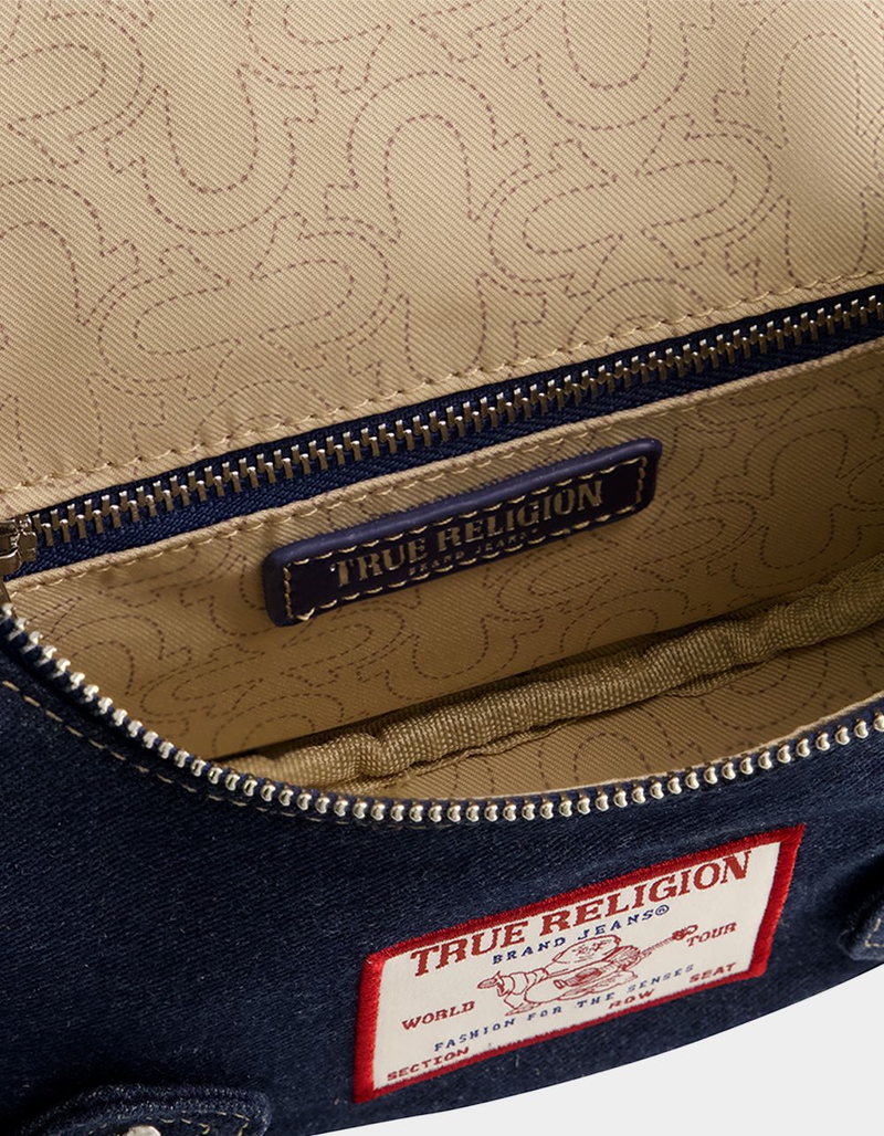 TRUE RELIGION Chain Handle Denim Hobo Bag image number 4