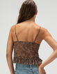 FULL TILT Lace Trim Womens Flyaway Top image number 4