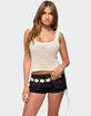 EDIKTED Aurelle Open Knit Tank Top image number 1