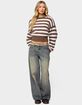 EDIKTED Vintage Washed Low Rise Baggy Jeans image number 4