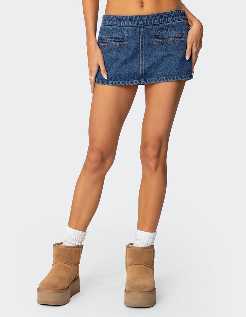 EDIKTED Anita Denim Mini Skort image number 0