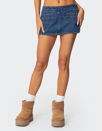 EDIKTED Anita Denim Mini Skort Primary Image