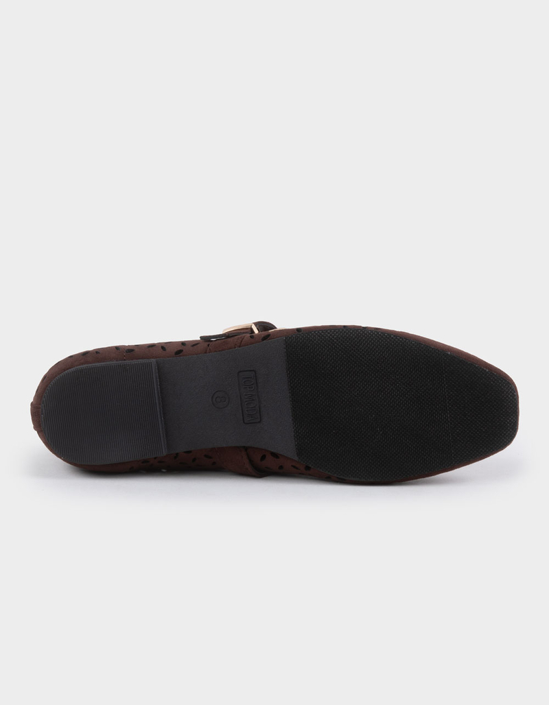 TOP MODA Linda Womens Perforated Mary Jane Shoes image number 2