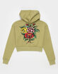 ED HARDY Rose Girls Crop Zip-Up Hoodie image number 2