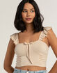 RSQ Womens Flutter Sleeve Cami image number 1