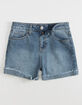 RSQ Super High Rise Girls Mom Jean Shorts image number 1