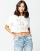 FULL TILT Love Is Love Womens Crop Tee image number 4