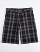 DICKIES Plaid Black & Gray Mens Shorts image number 1