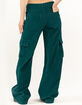 RSQ Womens Low Rise Cargo Corduroy Puddle Pants image number 4