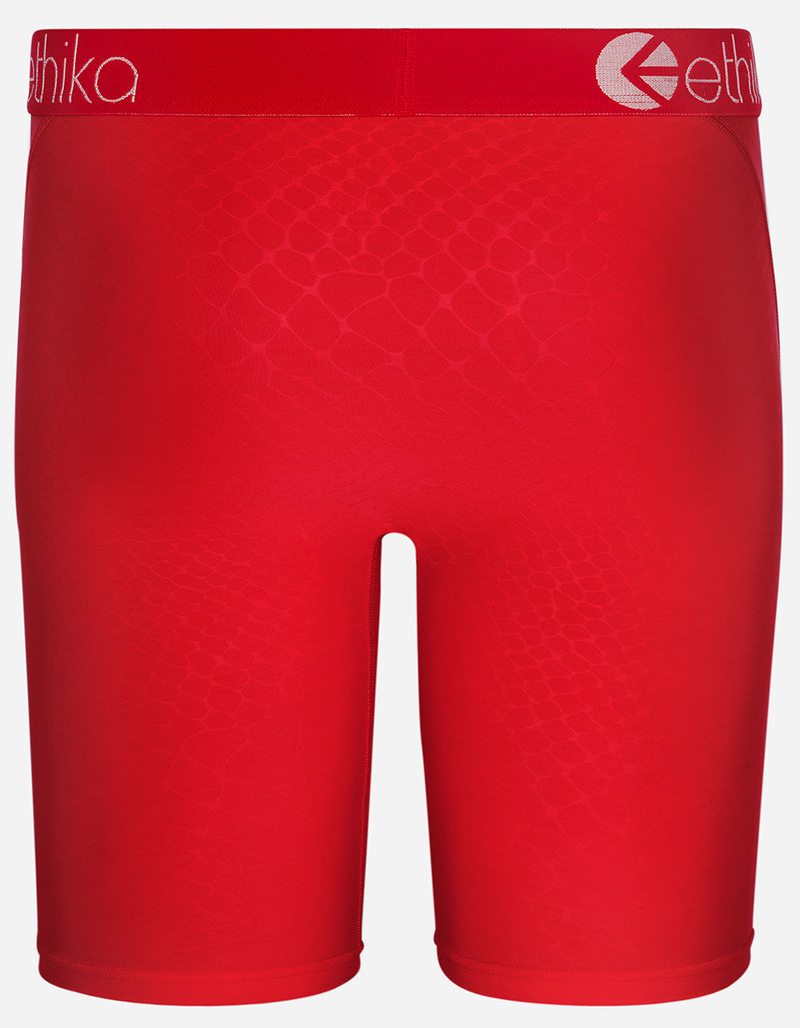 ETHIKA Python Embossed Red Staple Mens Boxer Briefs image number 2