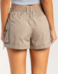 RSQ Womens Mid Rise Poplin Cargo Shorts image number 4