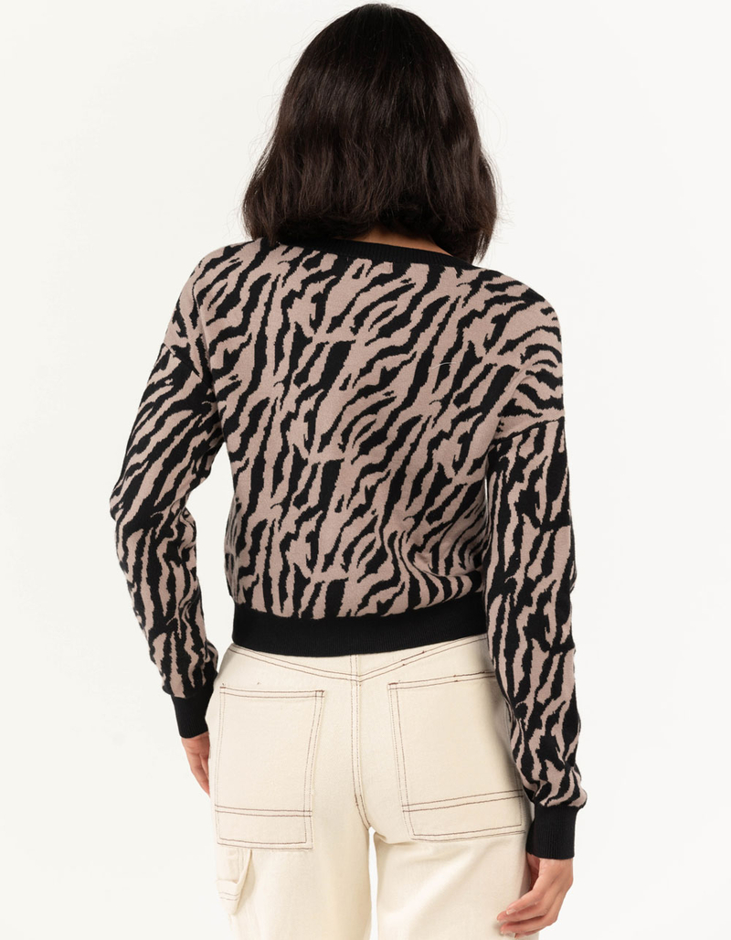 FULL TILT Womens Zebra Cardigan  image number 2