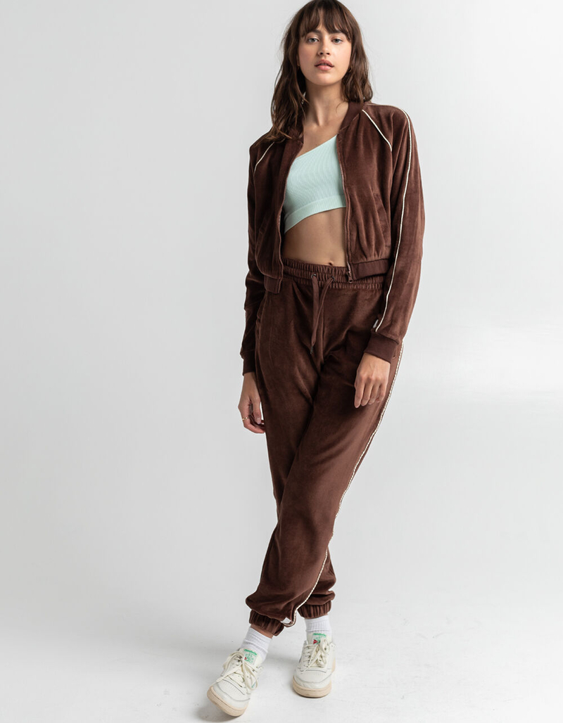 RSQ Velour Piped Joggers image number 0