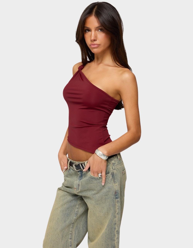 EDIKTED Knotted One Shoulder Asymmetric Top image number 1