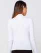 DESTINED Rib Mock Neck White Womens Tee image number 3