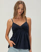 MADDEN GIRL Womens Babydoll Top image number 1