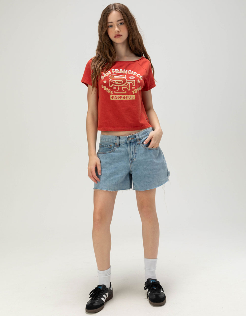 THE WILD COLLECTIVE San Francisco 49ers Womens Off The Shoulder Tee image number 1