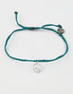 PURA VIDA Silver Peace Sign Green Bracelet image number 1