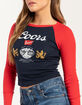 COORS Womens Long Sleeve Raglan Baby Tee image number 3
