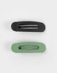 FULL TILT 2 Pack Flat Oval Rubberized Hair Clips image number 1