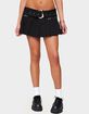 EDIKTED Kore Belt Pleated Denim Micro Skort image number 1