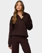 EDIKTED Lorie Oversized Knit Polo Sweater image number 1