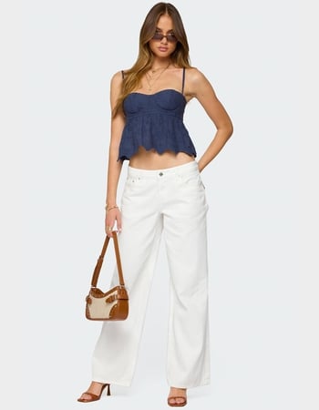 EDIKTED Emme Eyelet Corset Alternative Image