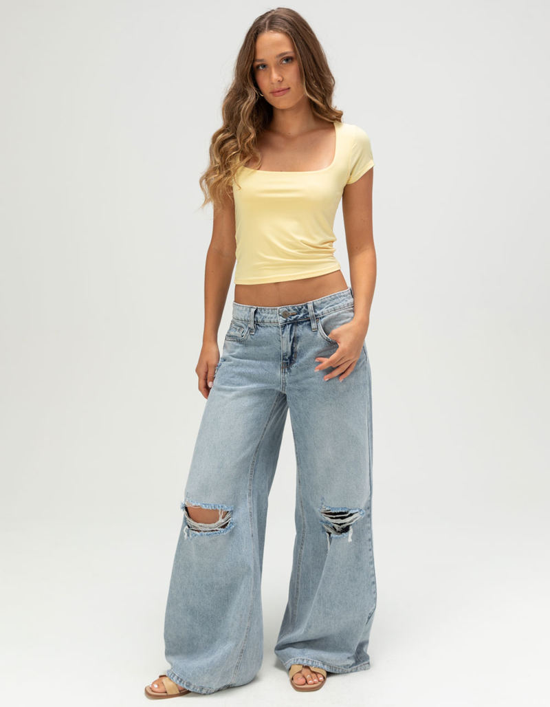 TILLYS Butter Soft Womens Square Neck Tee image number 1