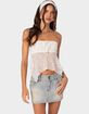 EDIKTED Embroidered Sheer Strapless Top image number 1