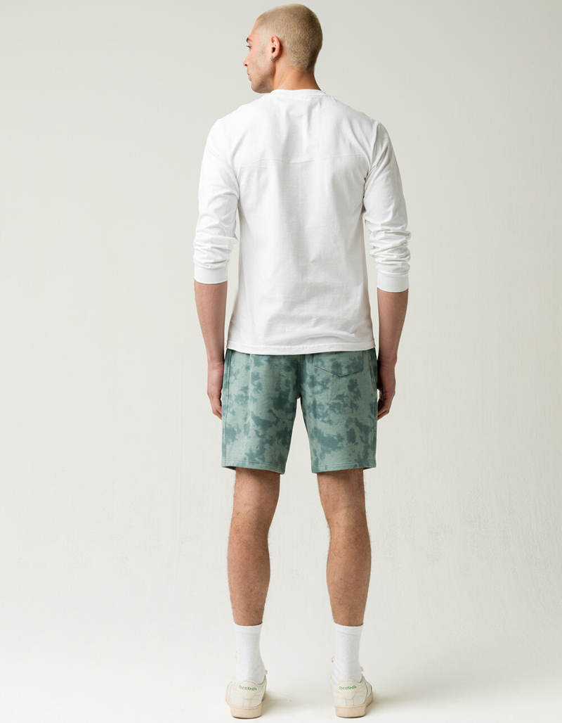 RSQ Tie Dye Mens Slate Sweat Shorts image number 3