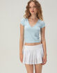 FULL TILT Womens Low Rise Fold Over Eyelet Skort image number 4