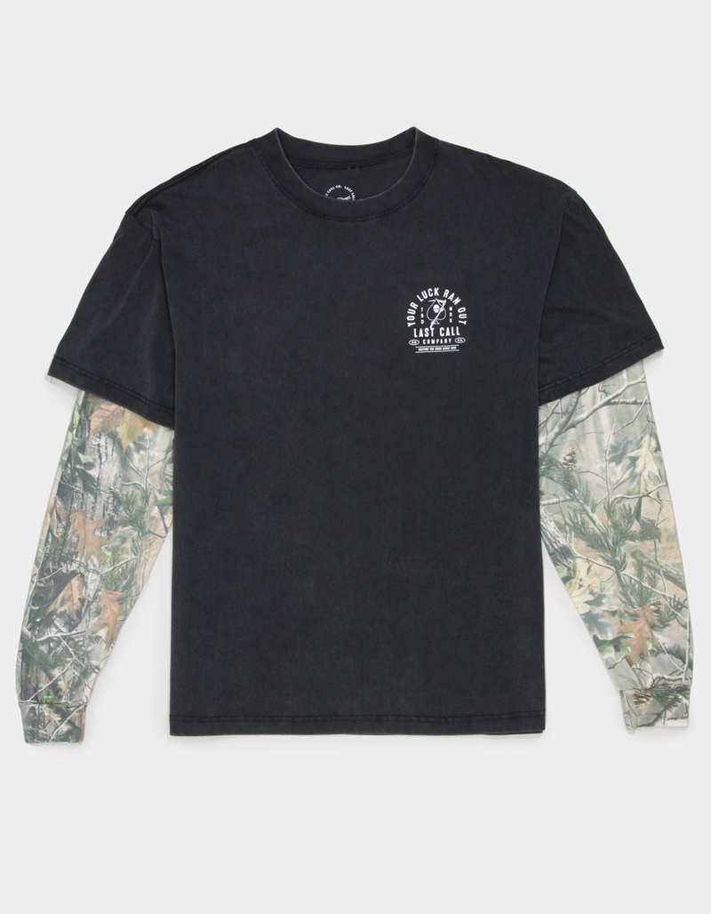 LAST CALL CO. Your Luck Ran Out Mens 2fer Long Sleeve Tee image number 1