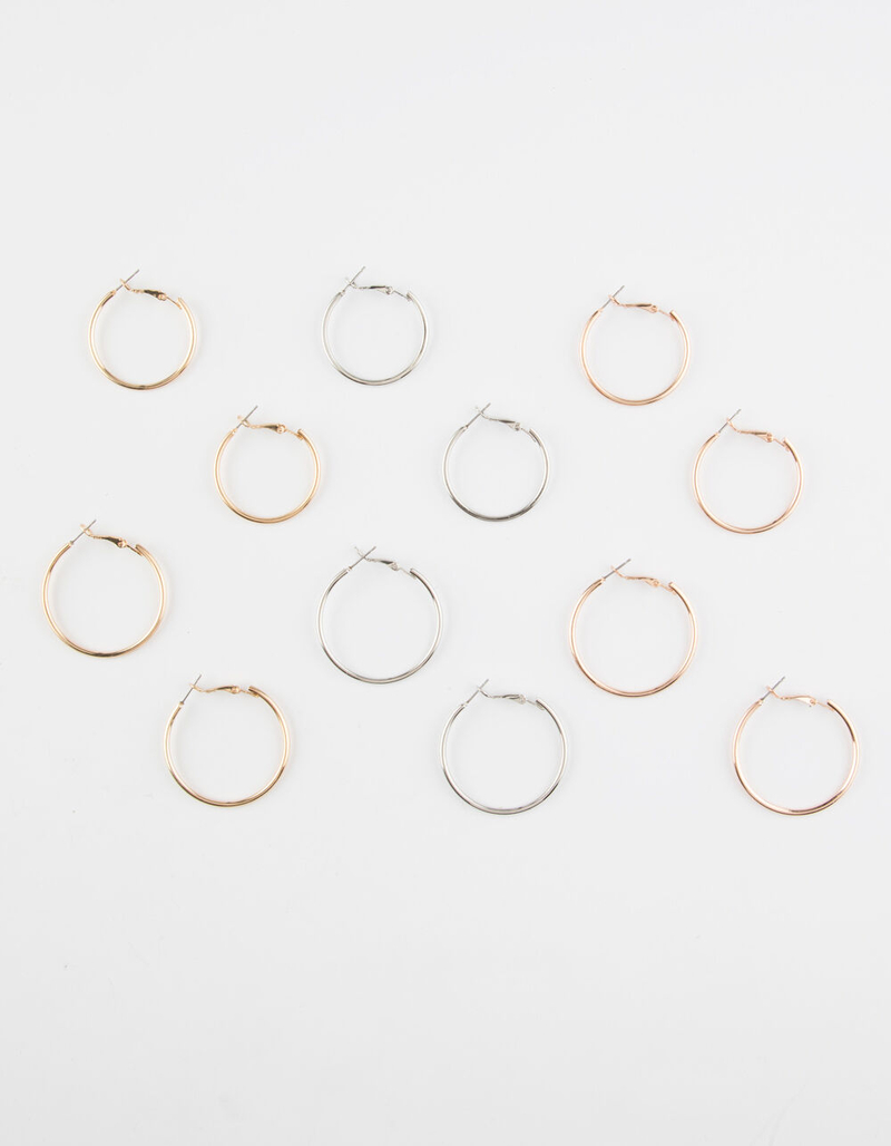 FULL TILT 6 Pairs Hoop Earrings image number 0