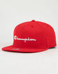 CHAMPION BB Script Red Mens Snapback Hat image number 1
