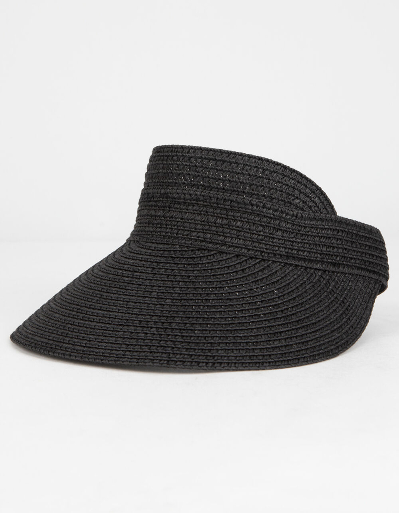 Straw Womens Black Visor image number 0