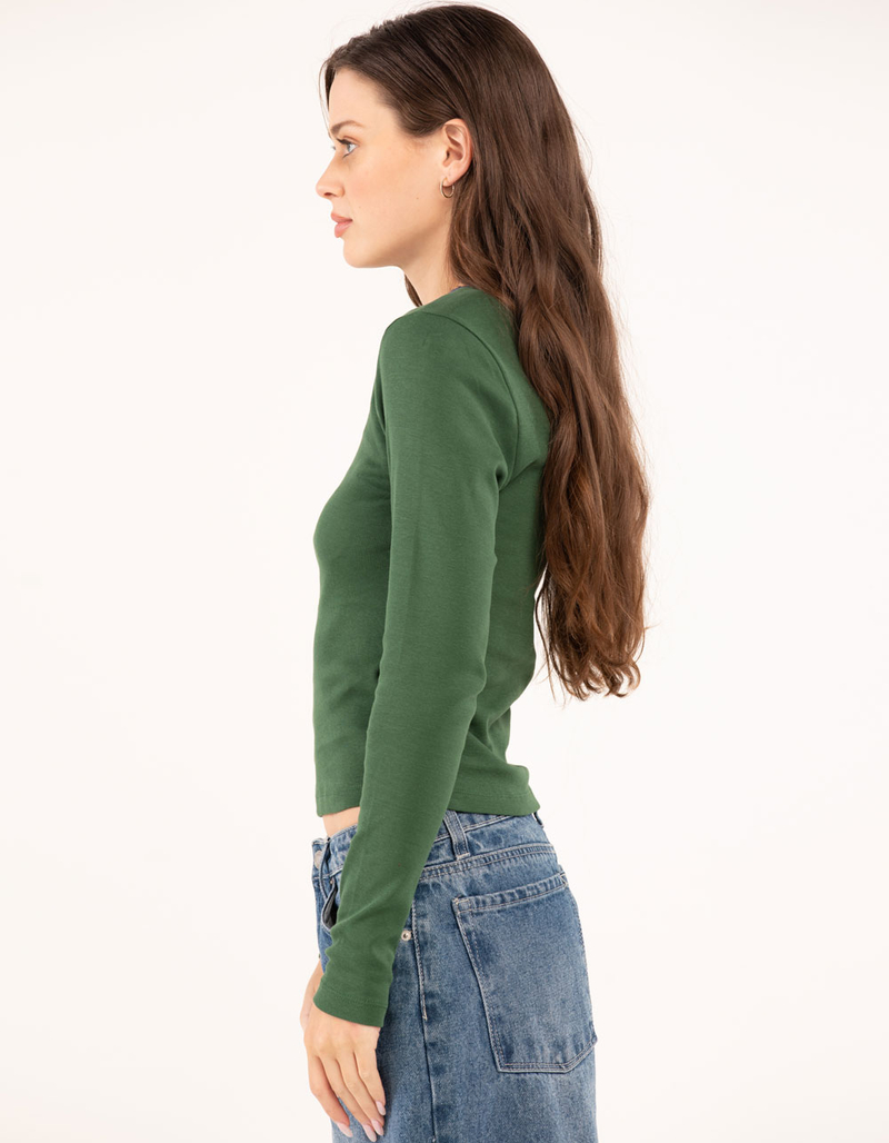 FULL TILT Solid Ringer Womens Tee image number 1