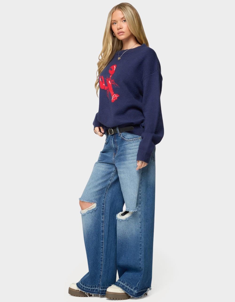 EDIKTED Don't Be Shellfish Knit Sweater image number 3