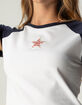 FULL TILT Womens Star Raglan Baby Tee image number 2