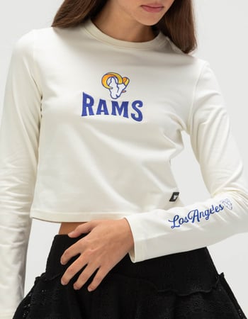 THE WILD COLLECTIVE Los Angeles Rams Womens Long Sleeve Baby Tee Alternative Image