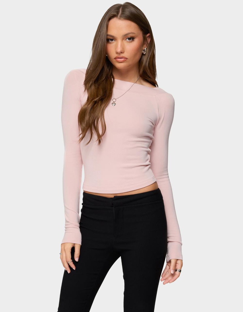 EDIKTED Embry Boat Neck Raglan Top image number 0