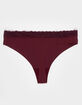 FULL TILT Rib Lace Waistband Thong image number 2