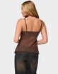 EDIKTED Reeve Split Front Sheer Mesh Top image number 3