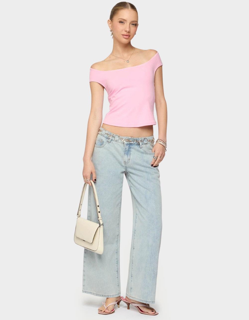 EDIKTED Mikkey Cut Out Off Shoulder Top image number 3