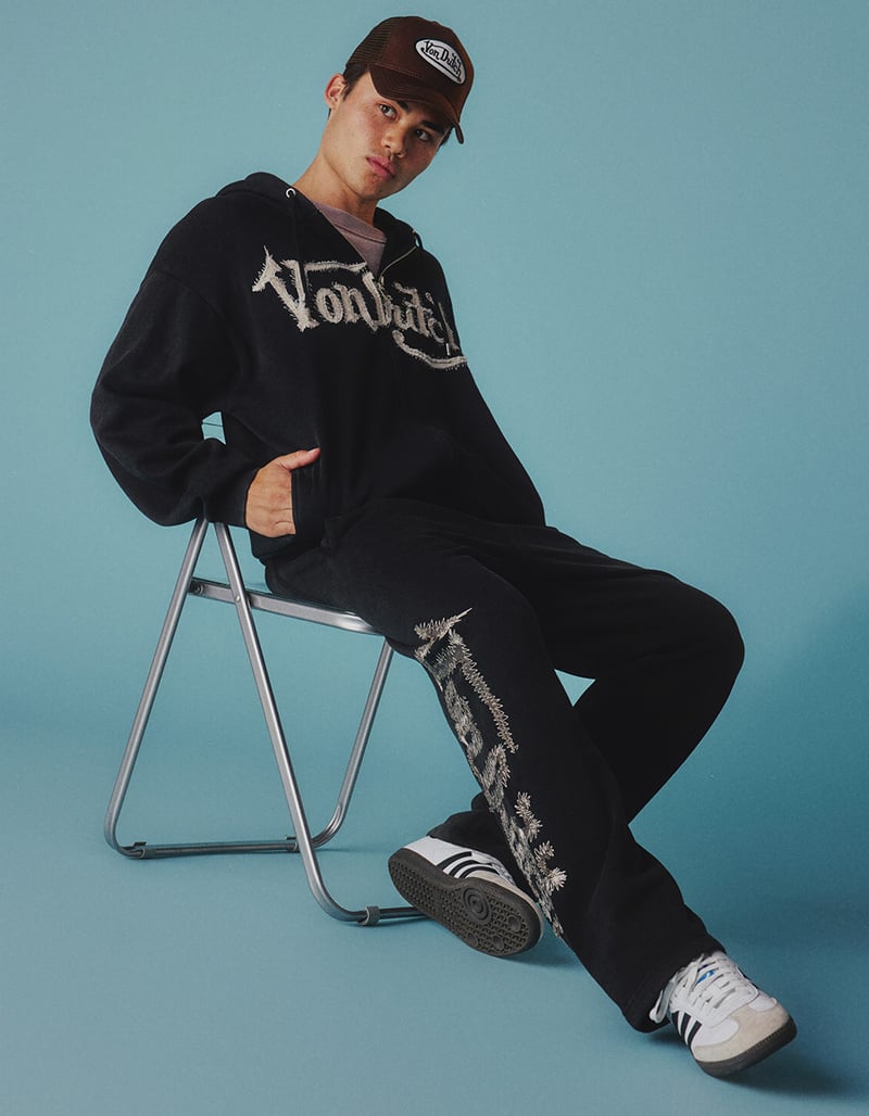 VON DUTCH Patch Mens Zip-Up Hoodie image number 4