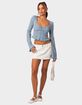 EDIKTED Lacey Long Sleeve Knit Top image number 2