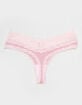 FULL TILT Stretch Cotton Lace Trim Thong image number 2
