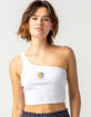 FULL TILT One Shoulder Sun & Moon Embroidered Womens Tank image number 1