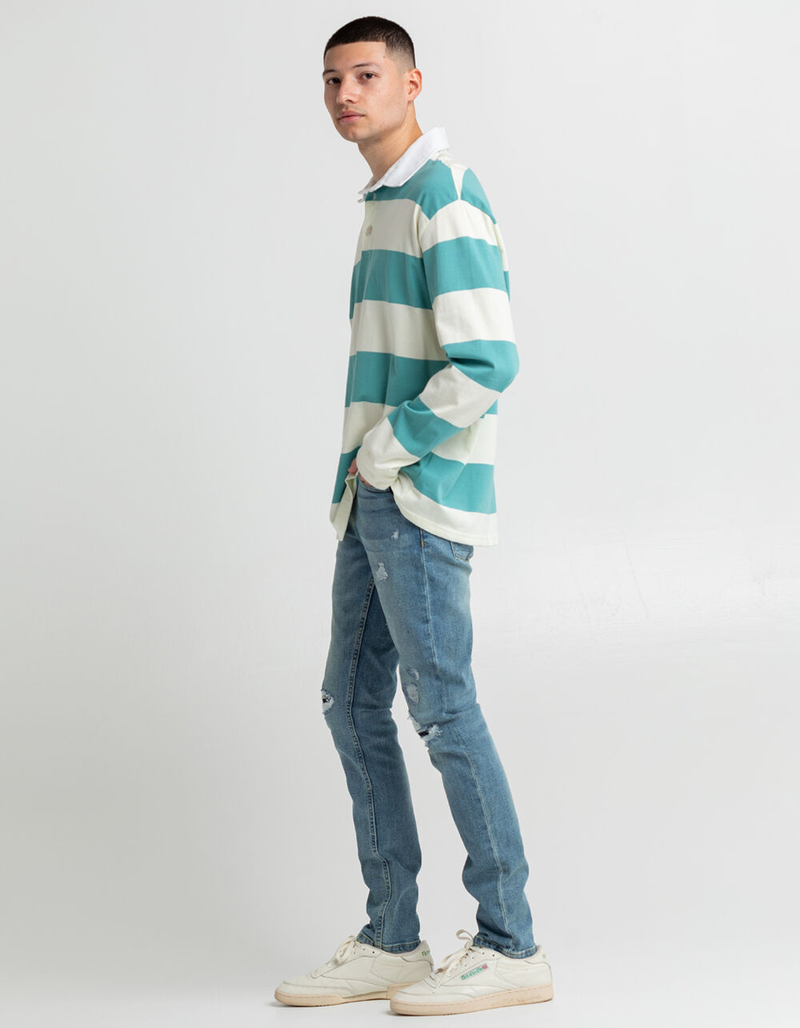 RSQ Mens Super Skinny Light Repair Jeans image number 3